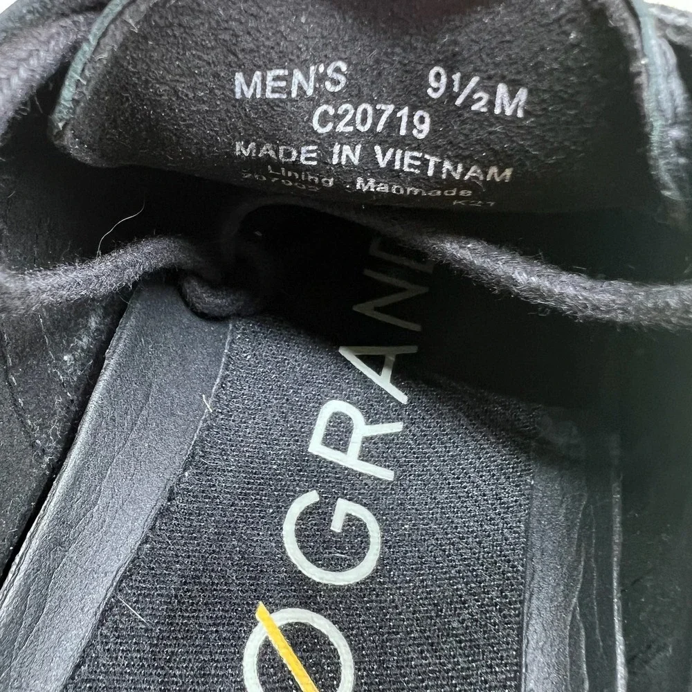 Cole Haan Zerogrand Wingtip Oxford Men's Size 9.5 Black Leather Shoes C20719